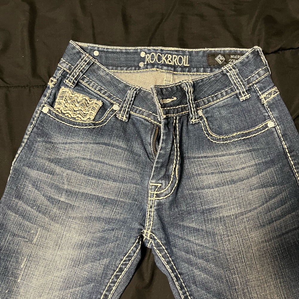 Rock & Roll Women's Blue Boot Cut Jeans